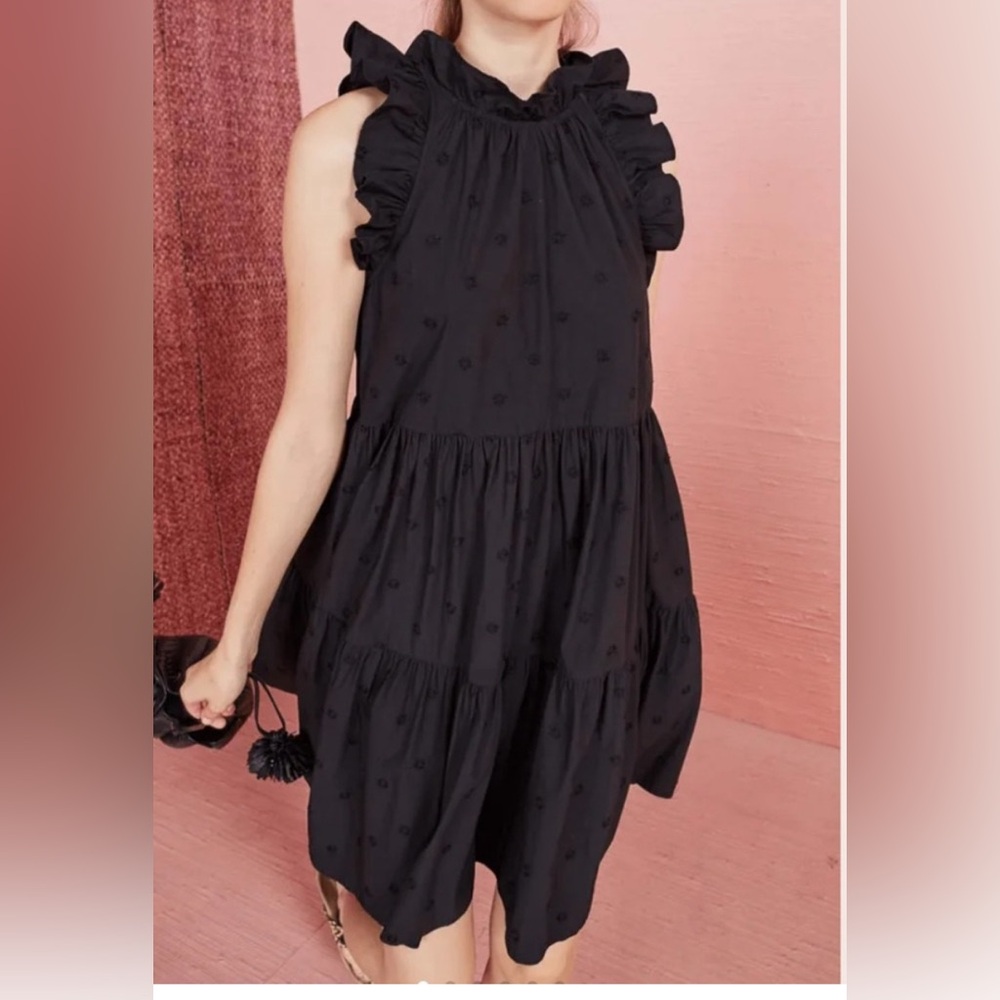 Ulla Johnson  Black Ruffle Kids Dress